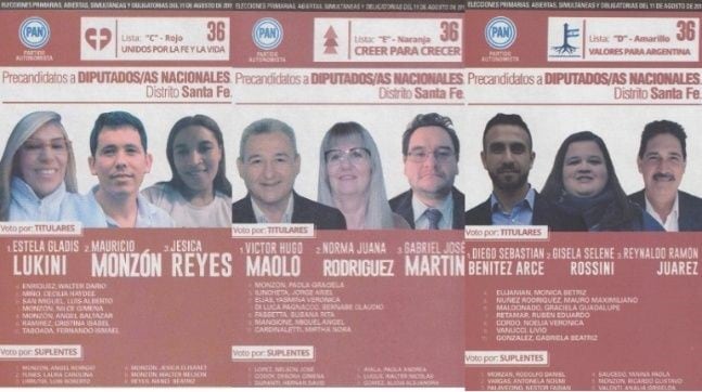 Se conocieron las boletas de los candidatos santafesinos a las internas legislativas