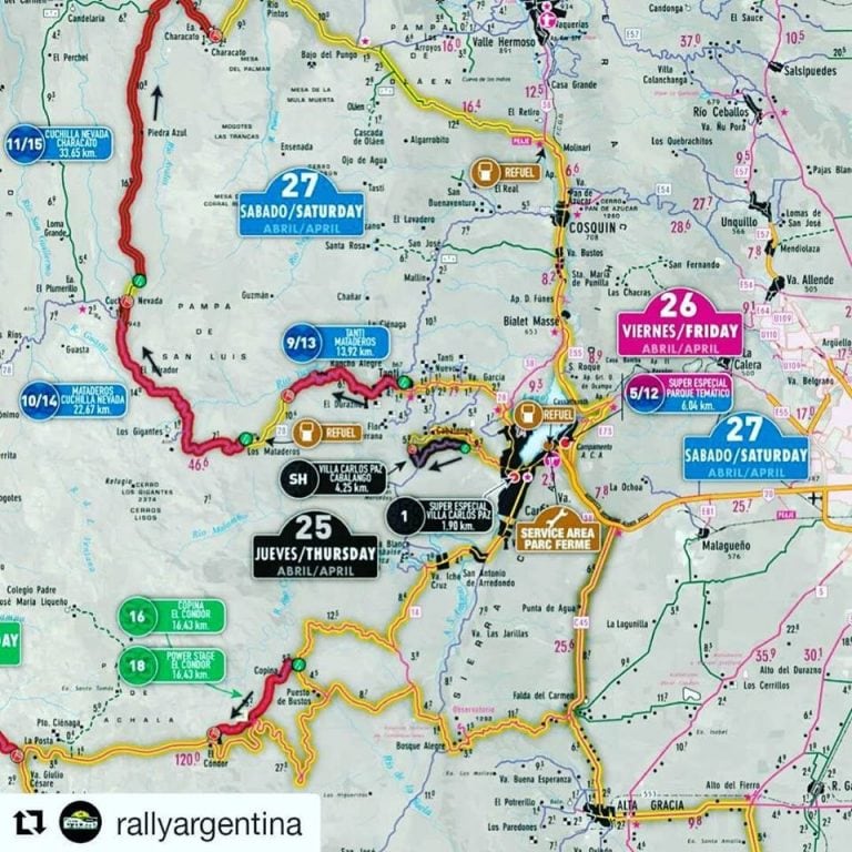 Mapa ilustrativo de los recorridos.