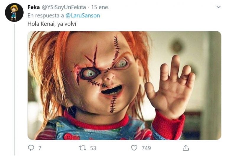 Los memes de la mordida del perro Kenai a Laru que se volvió viral (Foto: captura Twitter)