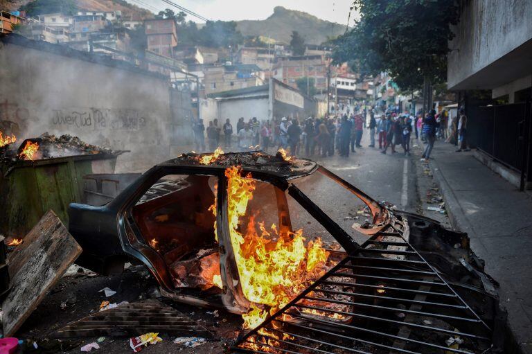 Protestas frente al cuartel