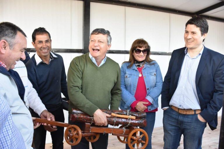 Domingo Peppo durante la presentación del Centro de Innovación Tecnológica y Desarrollo de la Madera en Machagai. (Diario Tag).