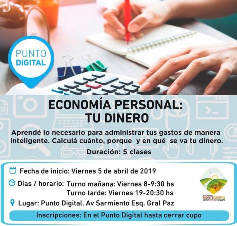 Cursos gratuitos en el Punto Digital Monte Cristo