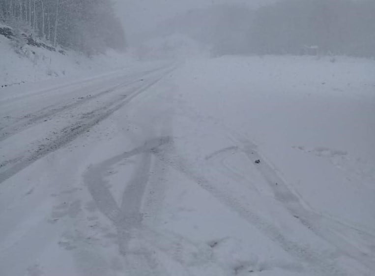 Intensa nevada en las zonas altas e invernales, Tierra del Fuego