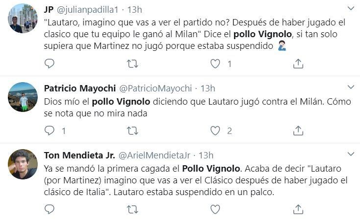 Los usuarios de Twitter contra el Pollo Vignolo