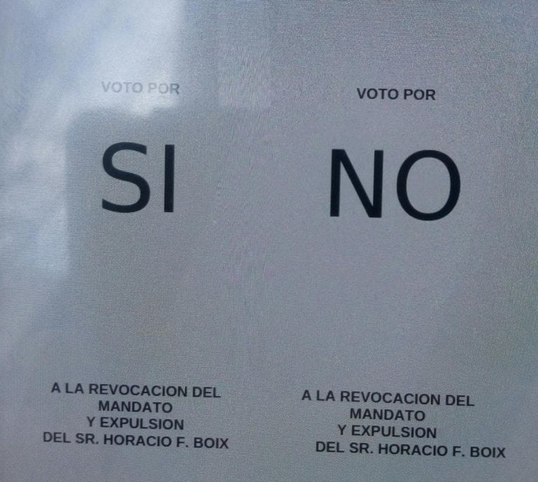 Peones de taxis votaron la destitución de Boix con un fuerte operativo de seguridad. (Twitter)