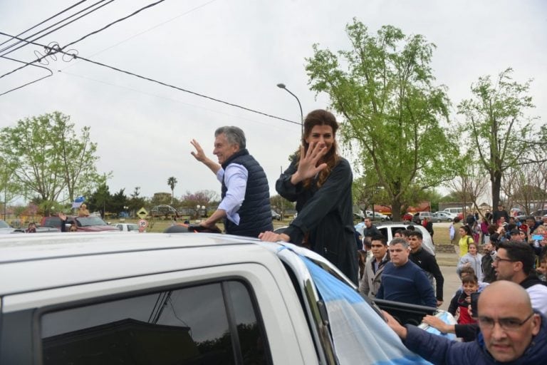 Mauricio Macri en la caravana del Sí se Puede en Córdoba.