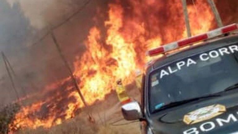 El fuego no da tregua, zona sur de Córdoba.