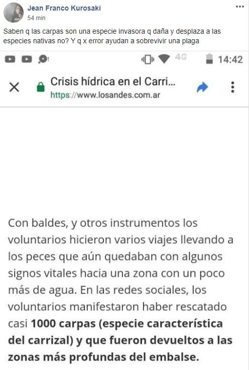 Así se manifestaron los voluntarios en las redes sociales.