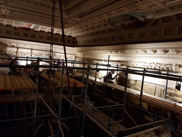 El Teatro San Martín por dentro, las obras de refacciones que se están llevando a cabo de cara al Congreso de la Lengua de 2019.