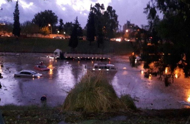 Tormenta de piedra en Mendoza.