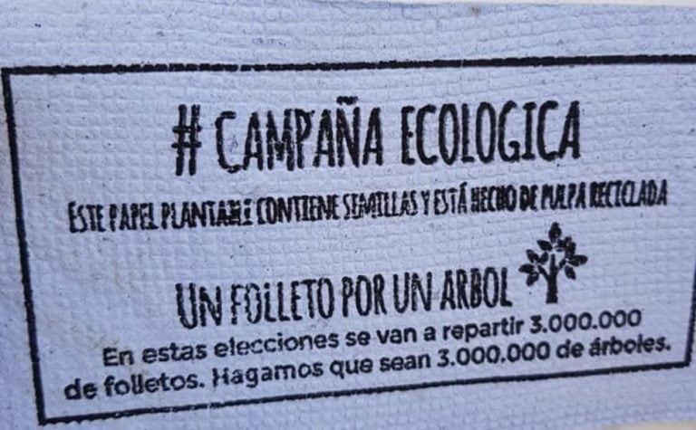 Folletos plantables, campaña ecológico.