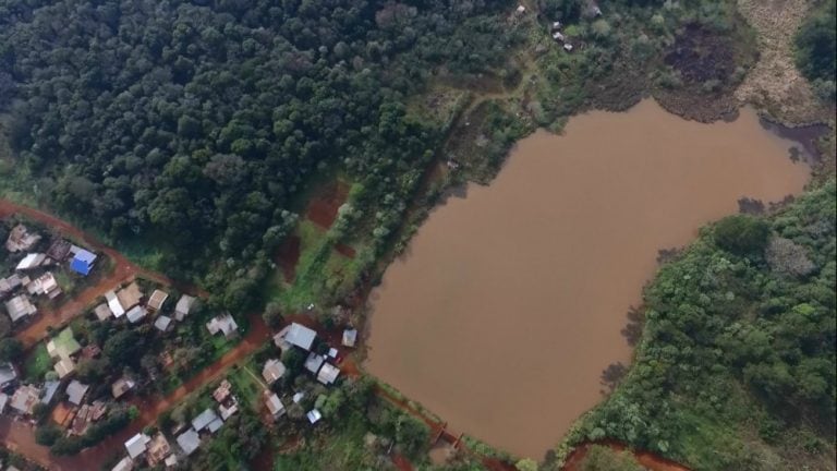 El Lago Ziegler, el lugar pensado por los arquitectos urbanistas Mariano García Mithieux y Juan Ignacio Ravizzoli, para el Centro Cívico en Eldorado. (WEB)