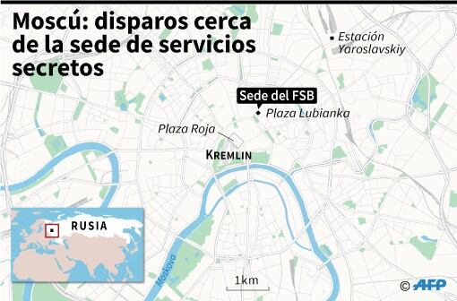 Localización de la sede de servicios secretos rusa (FSB), en Moscú. (AFP)