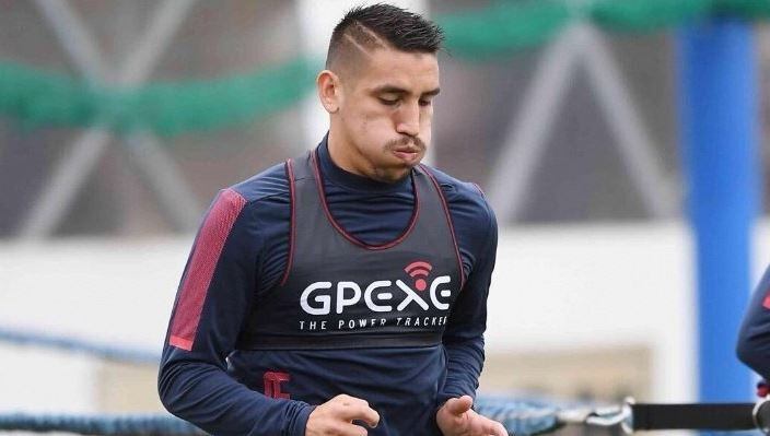 Ricardo Centurión entrenando en Atlético San Luis.