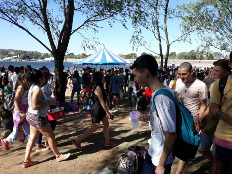 Los festejos en Embalse de Calamuchita.