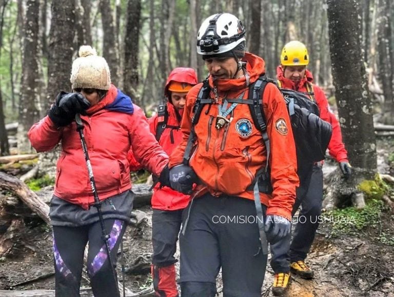 Rescate en Laguna Turquesa, Ushuaia.