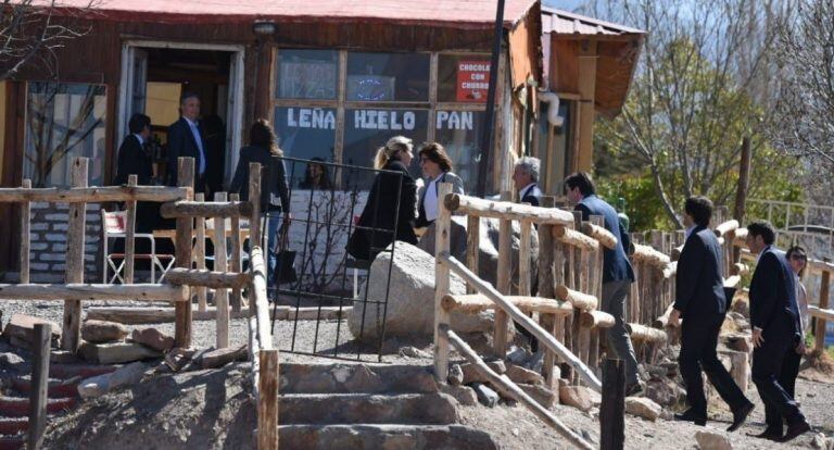 Mauricio Macri en Potrerillos.