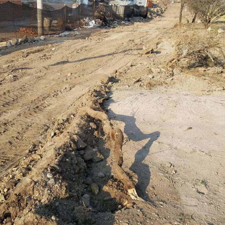 Calle en construcción en Barrio La Estanzuela, La Calera