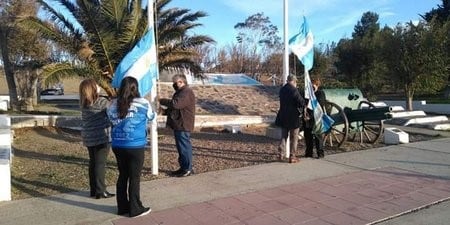 El 14 de junio realizaron el acto por los 38 años de alto al fuego en la guerra de Malvinas.