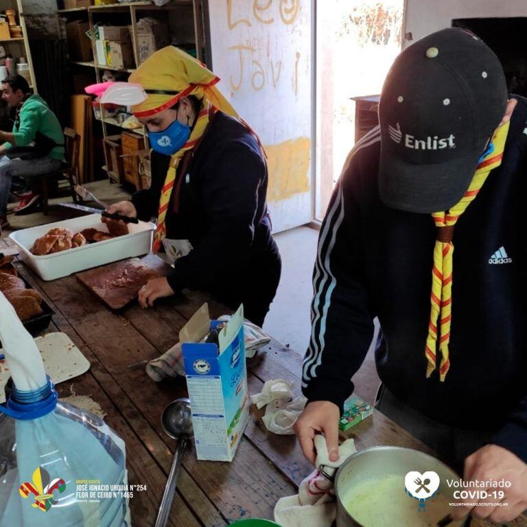 Scouts de Arroyito participan del voluntariado nacional por el Covid-19