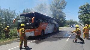 Incendio en un colectivo Monticas 4