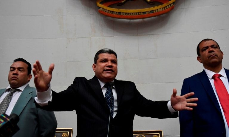 Luis Parra tras su elección. (Foto: Federico Parra/AFP)