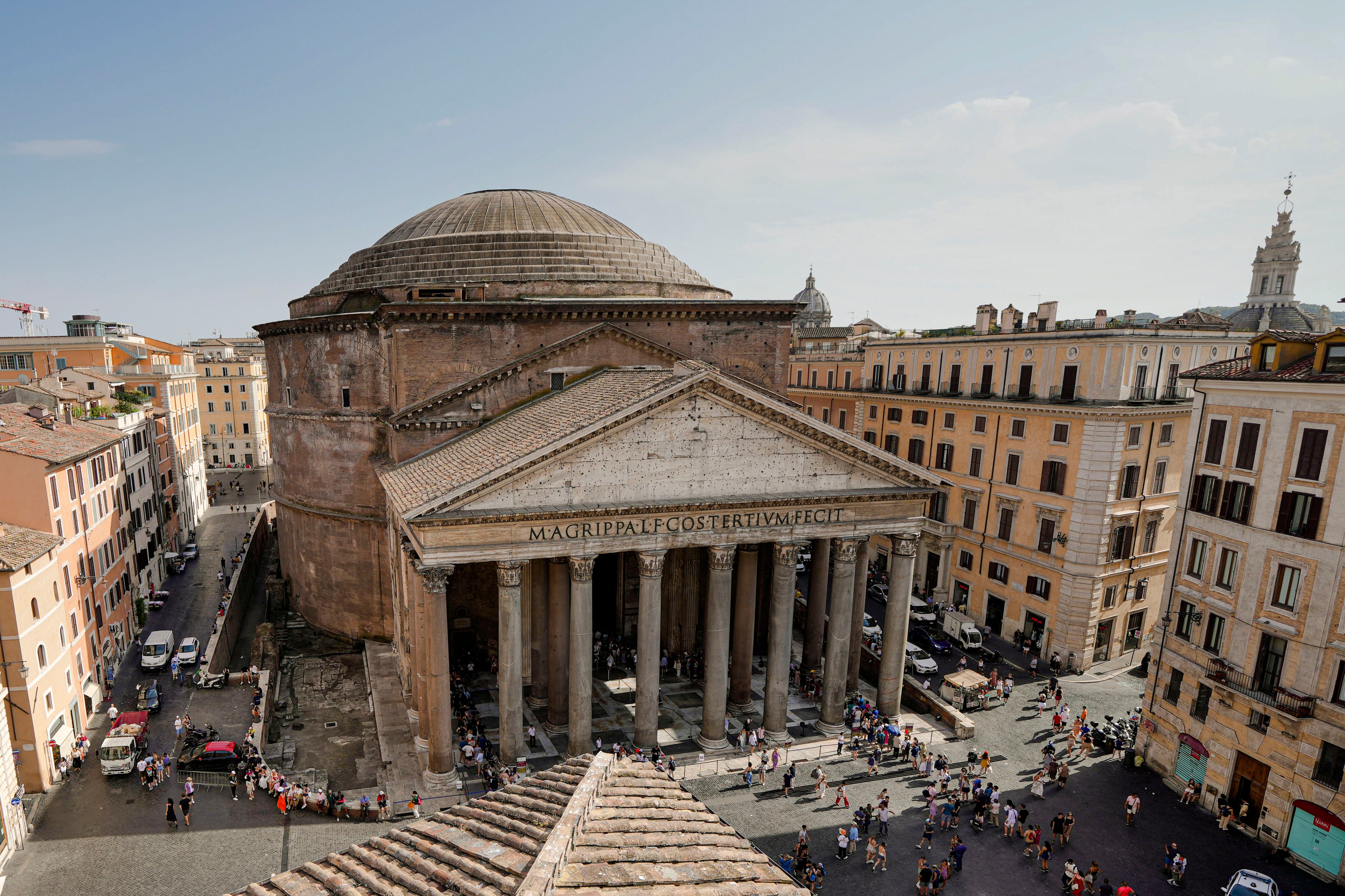 Esta fotografía del lunes 24 de julio de 2023 muestra el Panteón, en Roma. (AP Foto/Domenico Stinellis)