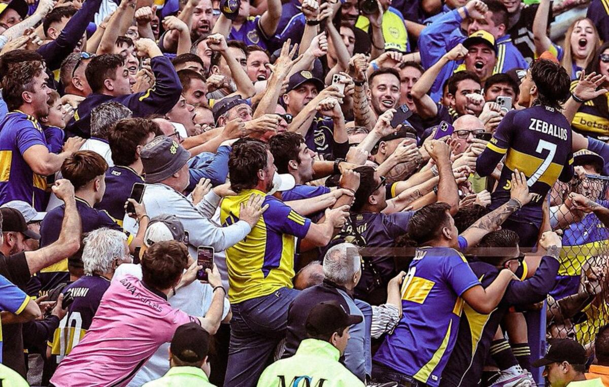 La felicidad del Changuito Zeballos después de ser la figura de Boca en el clásico contra River