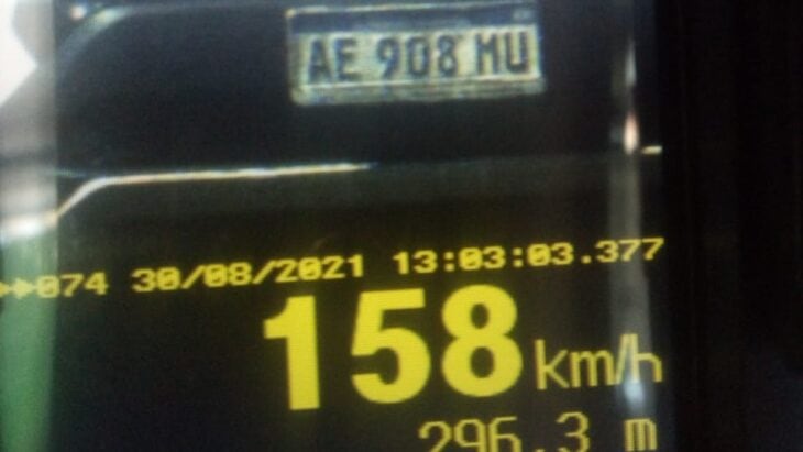 Con el motor a mil por hora: conducía casi a 160 kilómetros por hora en Candelaria.