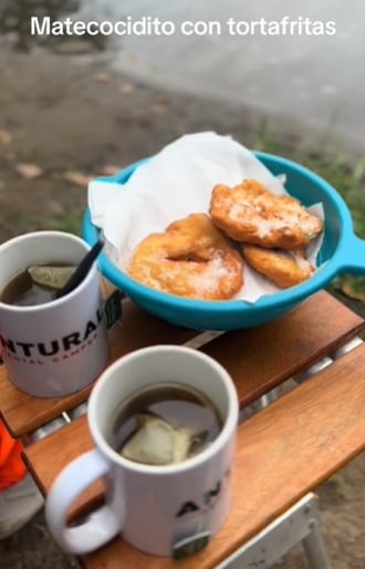 Así quedaron las tortas fritas de María Becerra.