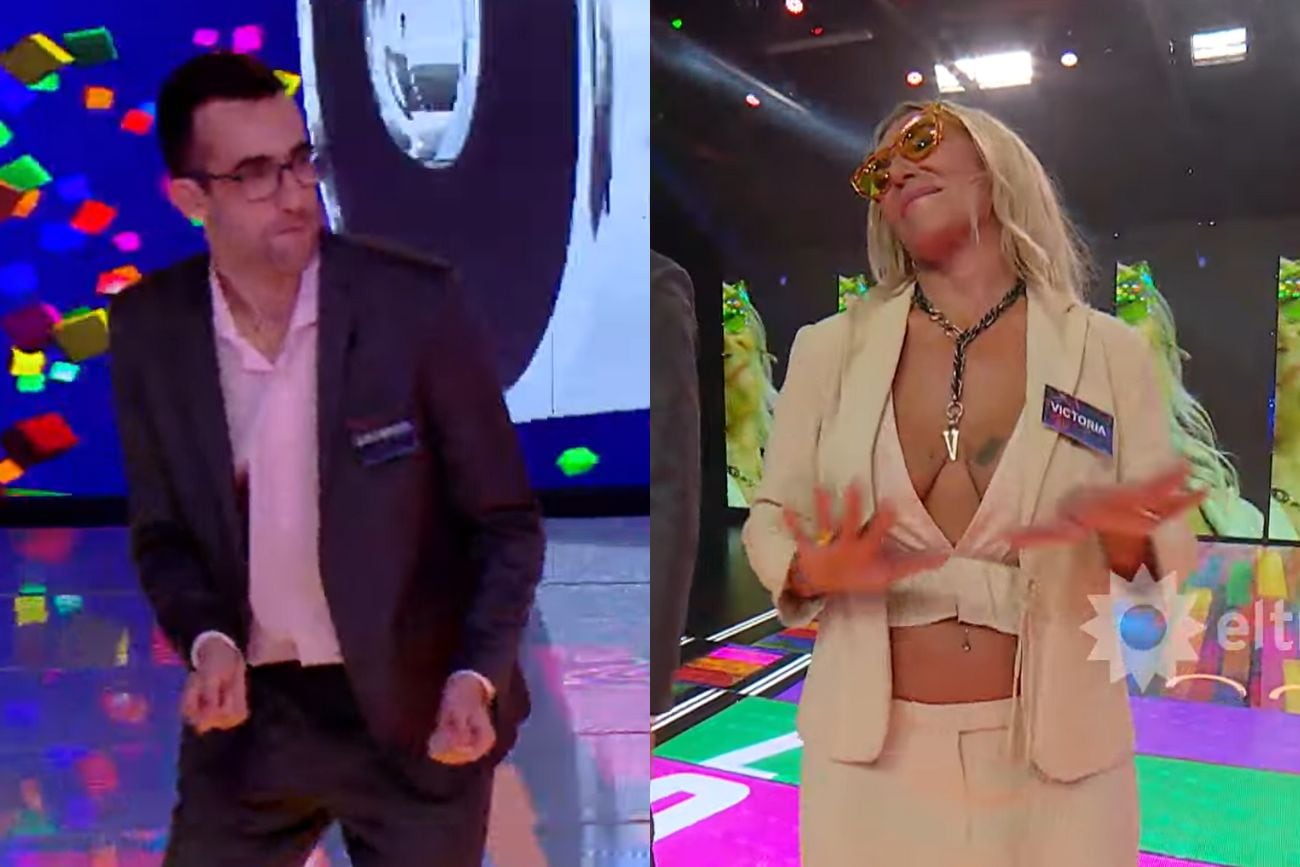 Eduardo y Victoria bailaron sin tapujos en medio de "Los 8 escalones" (Collage web)