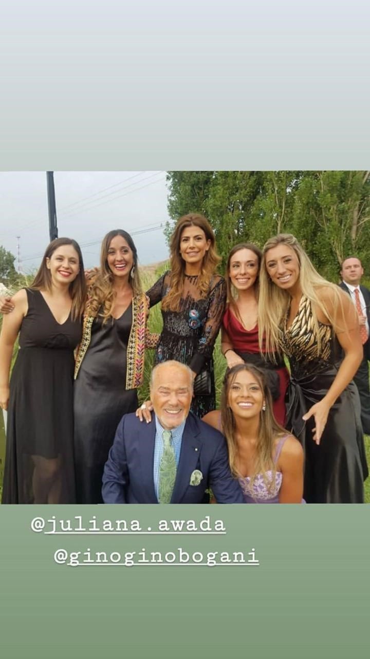 Gino Bogani y Juliana Awada en el casamiento del año