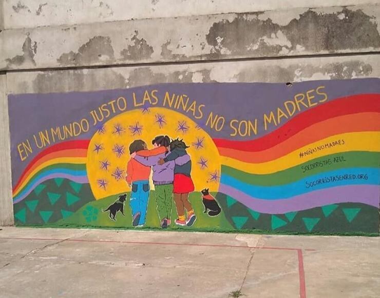 Mural de Socorristas en Red en el Colegio Nacional