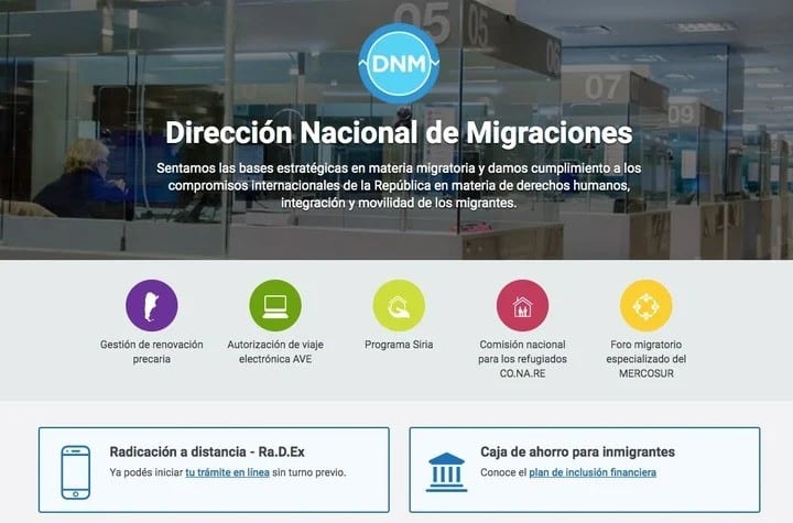 Los formularios están disponibles en el sitio de Migraciones.