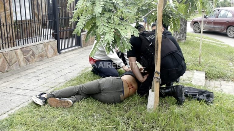 Ladrón baleado por la espalda. (Maiquel Torcatt/ Aire Digital)