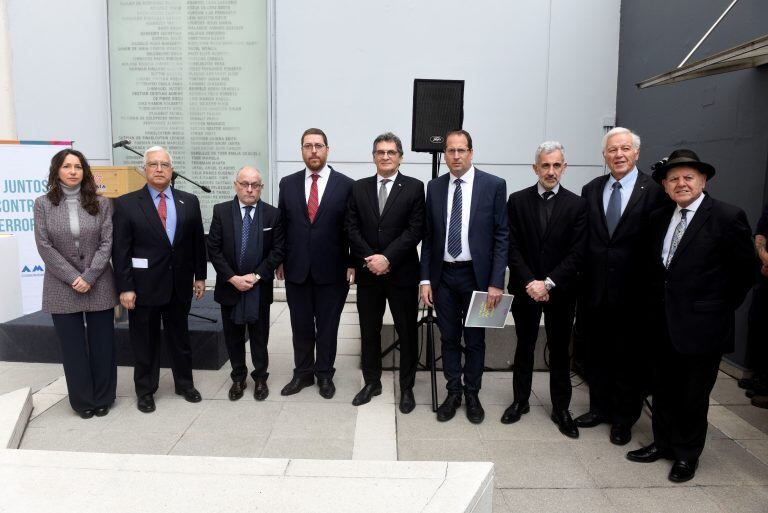 Homenaje a las víctimas de los atentados contra las Torres Genelas y el Pentágono. (prensa AMIA)