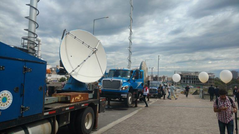 Los camiones cazatormentas en Córdoba que formarán parte del Proyecto Relámpago.