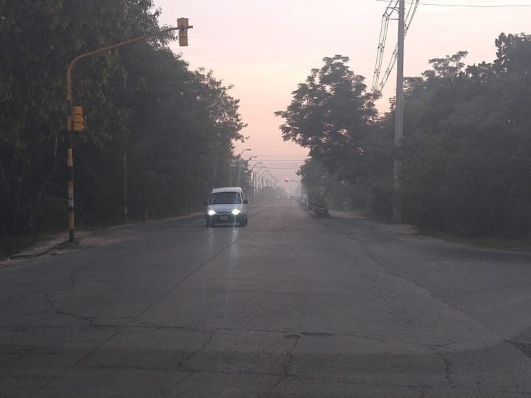 El humo le daba una apariencia particular a la ciudad