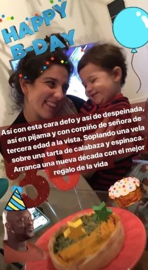 La tierna foto de Juana Repetto y su hijo