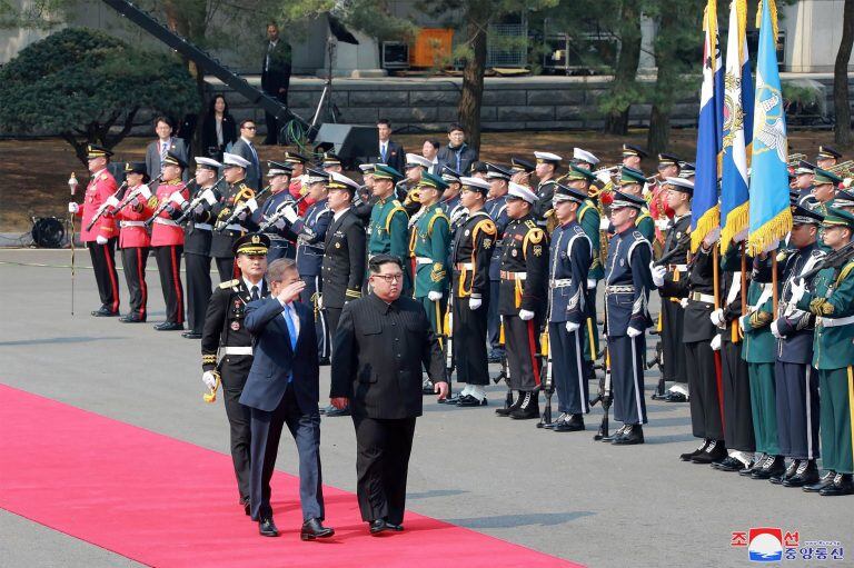 Imágenes de la cumbre entre Corea del Sur y del Norte.