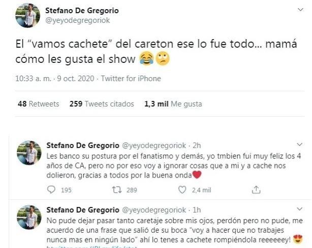 Gime Accardi le respondió a Yeyo de Gregorio por su mensaje contra Nico Vázquez: "No voy a permitir la mentira que dijiste"