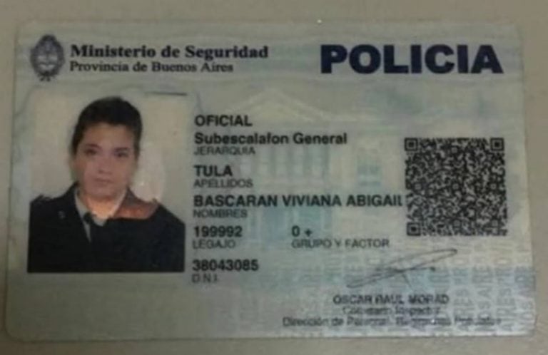 Viviana Abigail Tula Bascarán, de 23 años y que trabajaba en la subcomisaría de Rawson. Fue desfaectada por salir a robar con dos delincuentes. (Facebook)