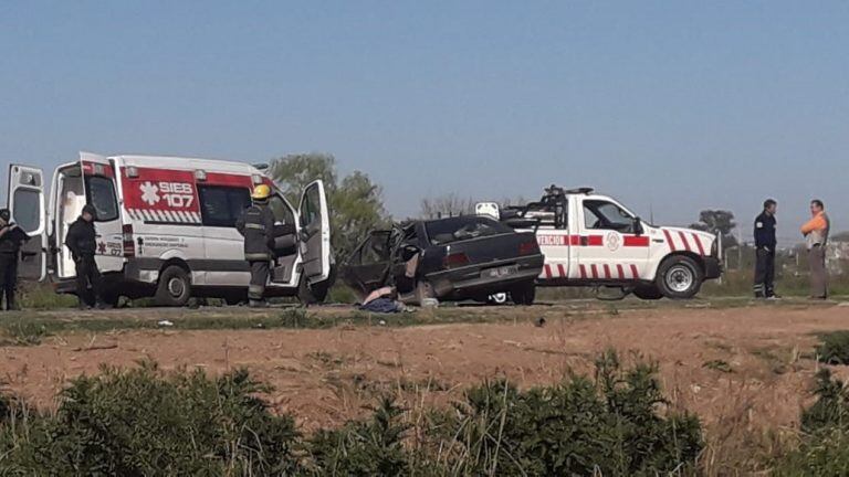 Siniestro vial en Villa Gobernador Gálvez. (@Airelibreacebal)