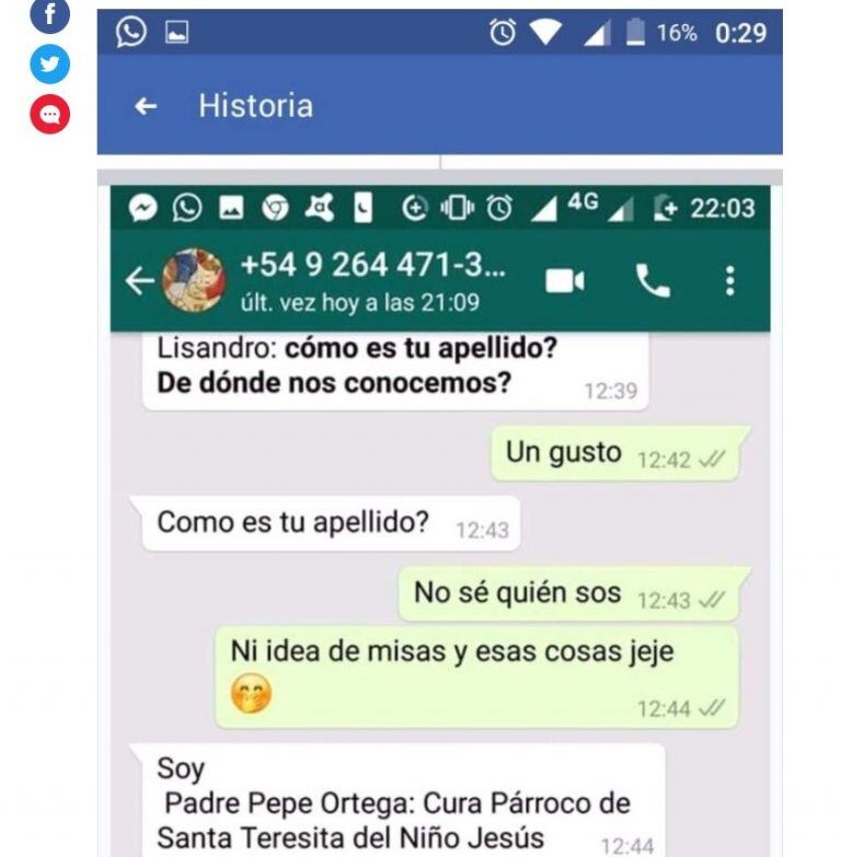 Así continuaron los mensajes.