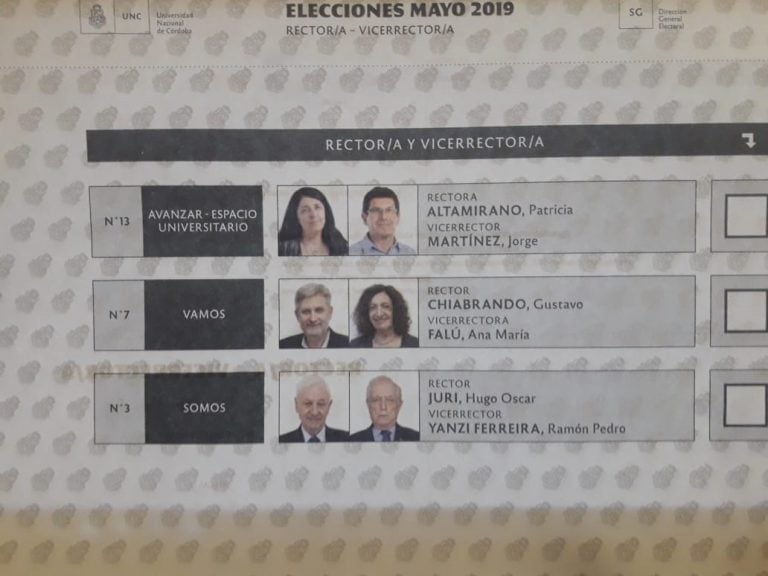 Elecciones en la Universidad Nacional de Córdoba este 17 de mayo, con Boleta Única de Sufragio y de manera directa por primera vez.