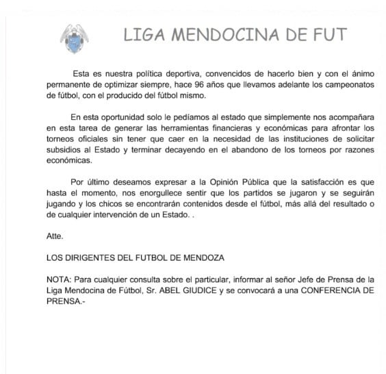 Comunicado Oficial