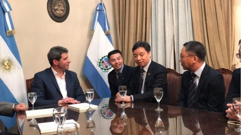 Uñac se reunió con el presidente de Shandong Gold, Chen Yumin.