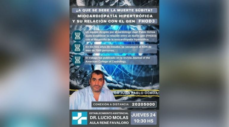 El afiche de la convocatoria a la charla (Facebook)