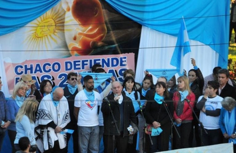 Multitudinaria marcha en Resistencia en contra de la despenalización del aborto. (Foto: Primera Línea)