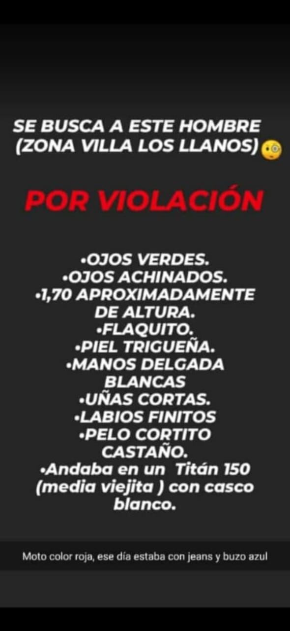 El hecho causó conmoción en Villa Los Llanos y la zona. Todavía no hay detenidos.